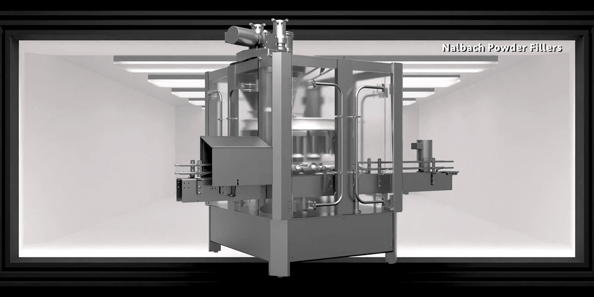 3D rendering of industrial equipment created by a design studio, showcasing advanced 3D product visualization, animation, and detailed character design elements for production environments.