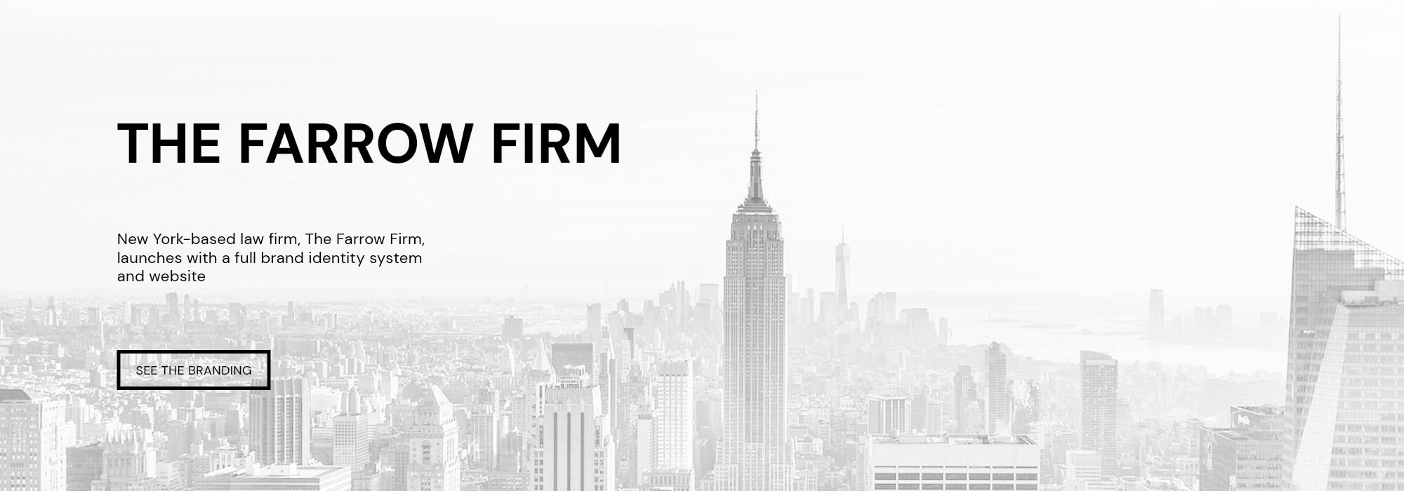 New York-based law firm, The Farrow Firm, launches with a full brand identity system and website created by RDV Media.