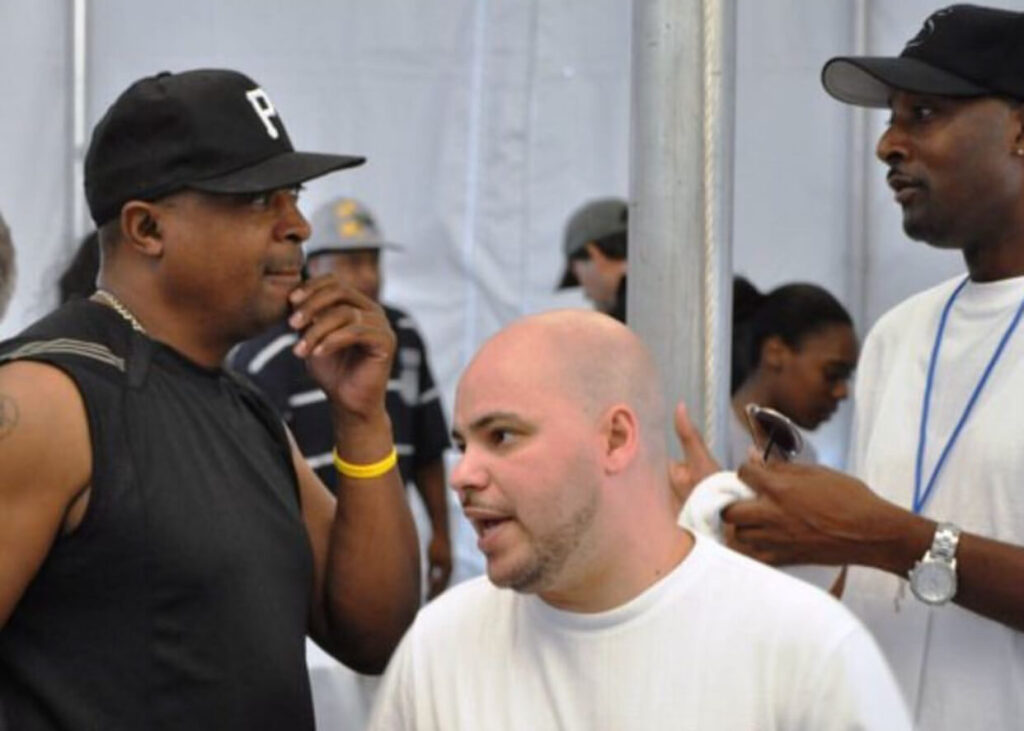 Studdah Man backstage with Chuck D